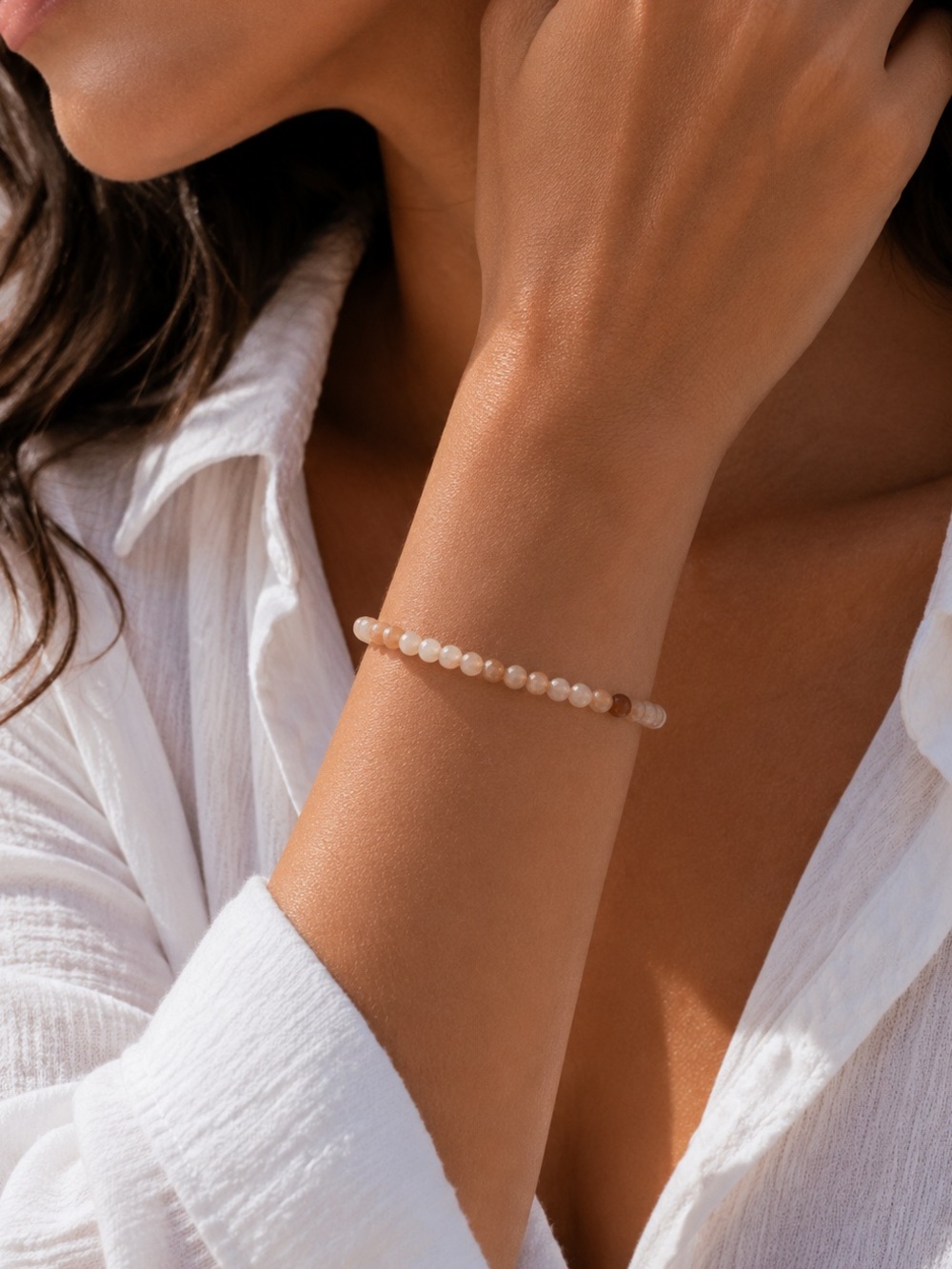 Natural Citrine Beaded Bracelet/Anklet - Made to Order